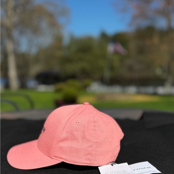 Coach New York Logo Pink Embroidered Adjustable Closure
Designer Baseball Hat main image 4